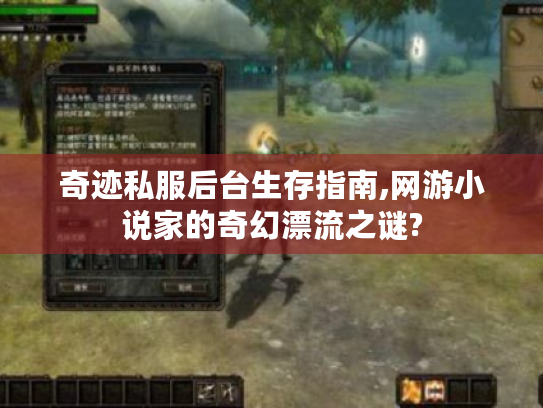 奇迹私服后台生存指南,网游小说家的奇幻漂流之谜? 奇迹私服后台生存指南,网游小说家的奇幻漂流之谜?