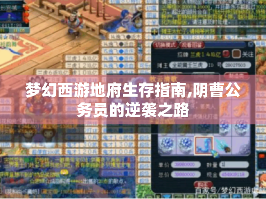 梦幻西游地府生存指南,阴曹公务员的逆袭之路 梦幻西游地府生存指南,阴曹公务员的逆袭之路