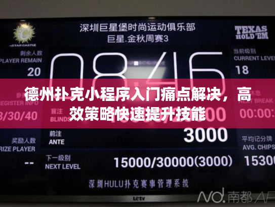 德州扑克小程序入门痛点解决,高效策略快速提升技能 德州扑克小程序入门痛点解决,高效策略快速提升技能