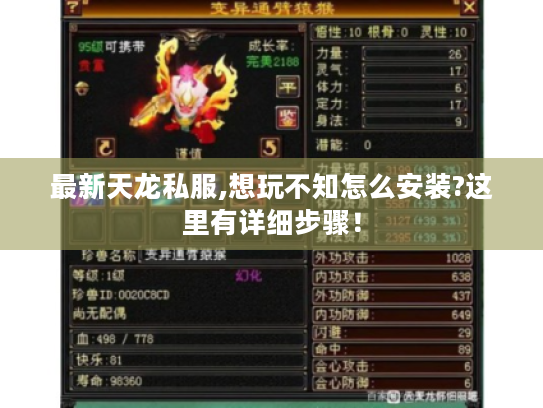 最新天龙私服,想玩不知怎么安装?这里有详细步骤! 最新天龙私服,想玩不知怎么安装?这里有详细步骤!