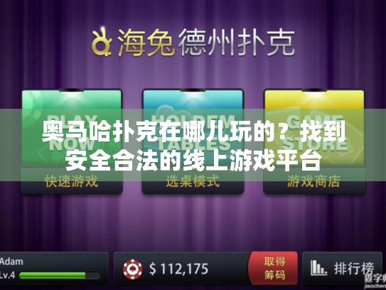 奥马哈扑克在哪儿玩的？找到安全合法的线上游戏平台