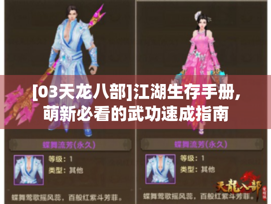 [03天龙八部]江湖生存手册,萌新必看的武功速成指南