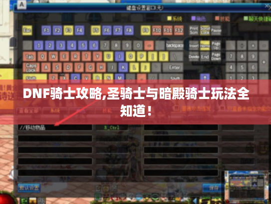 DNF骑士攻略,圣骑士与暗殿骑士玩法全知道! DNF骑士攻略,圣骑士与暗殿骑士玩法全知道!