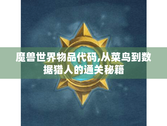 魔兽世界物品代码,从菜鸟到数据猎人的通关秘籍