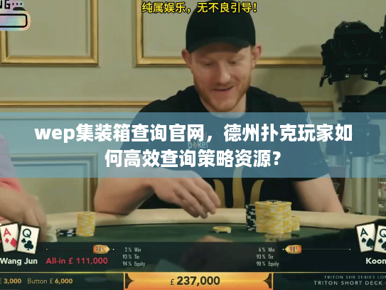 wep集装箱查询官网,德州扑克玩家如何高效查询策略资源? wep集装箱查询官网,德州扑克玩家如何高效查询策略资源?