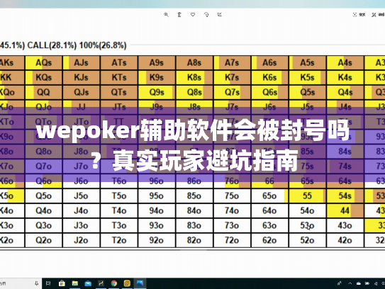 wepoker辅助软件会被封号吗?真实玩家避坑指南 wepoker辅助软件会被封号吗?真实玩家避坑指南