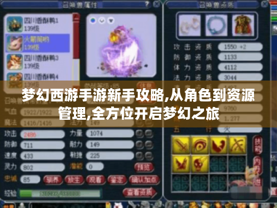 梦幻西游手游新手攻略,从角色到资源管理,全方位开启梦幻之旅 梦幻西游手游新手攻略,从角色到资源管理,全方位开启梦幻之旅