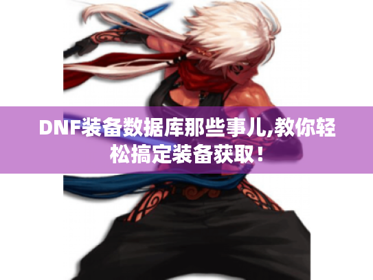 DNF装备数据库那些事儿,教你轻松搞定装备获取! DNF装备数据库那些事儿,教你轻松搞定装备获取!