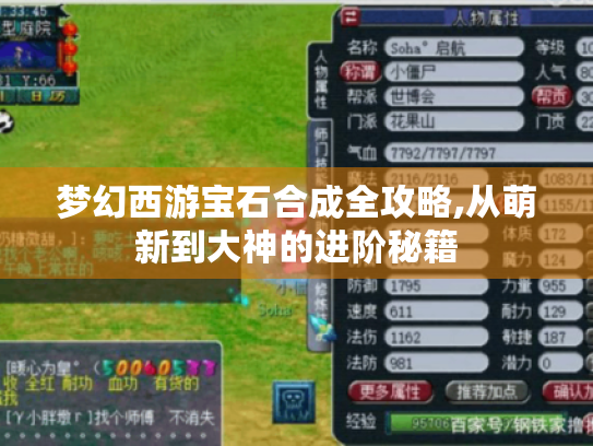 梦幻西游宝石合成全攻略,从萌新到大神的进阶秘籍 梦幻西游宝石合成全攻略,从萌新到大神的进阶秘籍