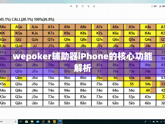 wepoker辅助器iPhone的核心功能解析 wepoker辅助器iPhone的核心功能解析