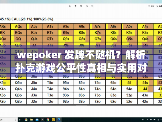 wepoker 发牌不随机?解析扑克游戏公平性真相与实用对策 wepoker 发牌不随机?解析扑克游戏公平性真相与实用对策