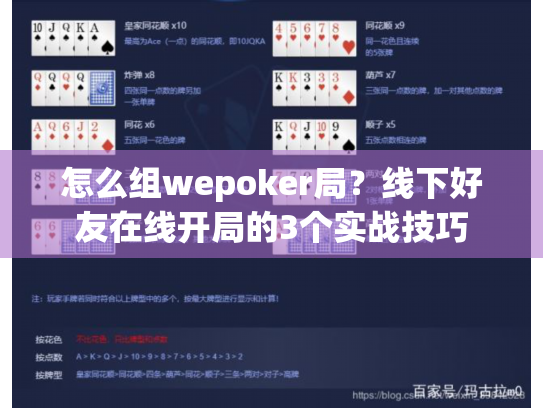 怎么组wepoker局?线下好友在线开局的3个实战技巧 怎么组wepoker局?线下好友在线开局的3个实战技巧