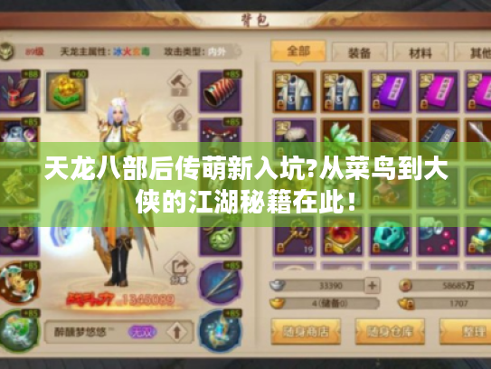 天龙八部后传萌新入坑?从菜鸟到大侠的江湖秘籍在此! 天龙八部后传萌新入坑?从菜鸟到大侠的江湖秘籍在此!