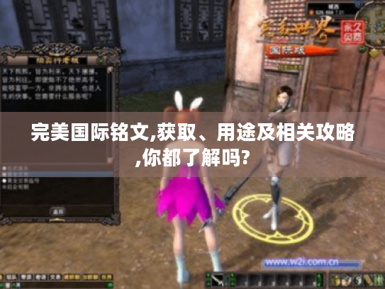 完美国际铭文,获取、用途及相关攻略,你都了解吗? 完美国际铭文,获取、用途及相关攻略,你都了解吗?