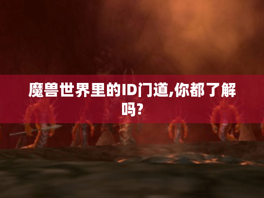 魔兽世界里的ID门道,你都了解吗? 魔兽世界里的ID门道,你都了解吗?