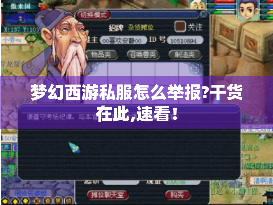 梦幻西游私服怎么举报?干货在此,速看! 梦幻西游私服怎么举报?干货在此,速看!