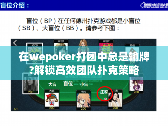 在wepoker打团中总是输牌?解锁高效团队扑克策略 在wepoker打团中总是输牌?解锁高效团队扑克策略