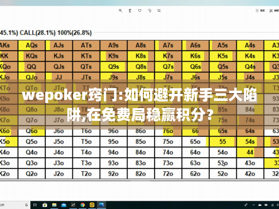 wepoker窍门:如何避开新手三大陷阱,在免费局稳赢积分？