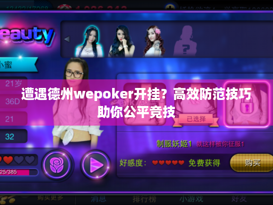 遭遇德州wepoker开挂？高效防范技巧助你公平竞技