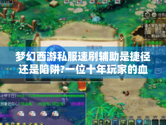 梦幻西游私服速刷辅助是捷径还是陷阱?一位十年玩家的血泪自白 梦幻西游私服速刷辅助是捷径还是陷阱?一位十年玩家的血泪自白
