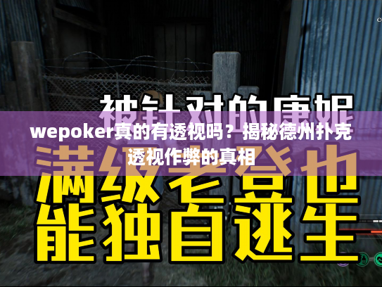 wepoker真的有透视吗?揭秘德州扑克透视作弊的真相 wepoker真的有透视吗?揭秘德州扑克透视作弊的真相