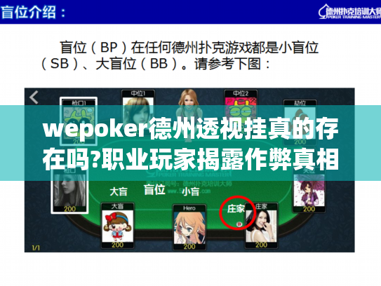 wepoker德州透视挂真的存在吗?职业玩家揭露作弊真相 wepoker德州透视挂真的存在吗?职业玩家揭露作弊真相