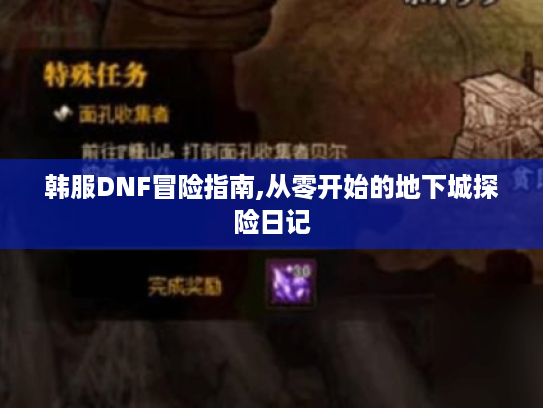 韩服DNF冒险指南,从零开始的地下城探险日记 韩服DNF冒险指南,从零开始的地下城探险日记