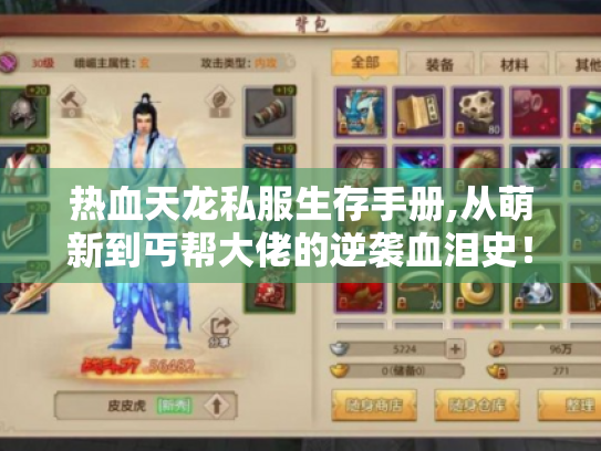 热血天龙私服生存手册,从萌新到丐帮大佬的逆袭血泪史! 热血天龙私服生存手册,从萌新到丐帮大佬的逆袭血泪史!