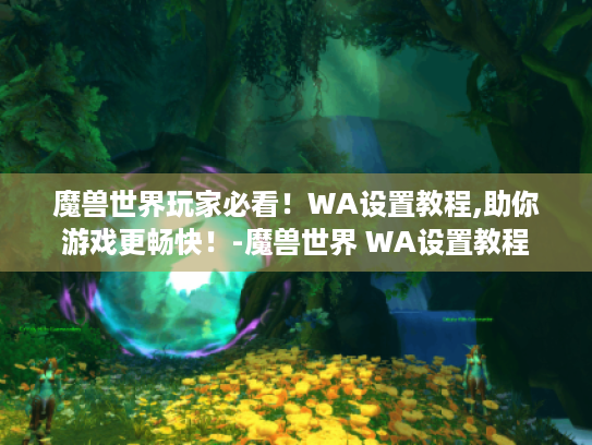 魔兽世界玩家必看!WA设置教程,助你游戏更畅快!-魔兽世界 WA设置教程 魔兽世界玩家必看!WA设置教程,助你游戏更畅快!-魔兽世界 WA设置教程
