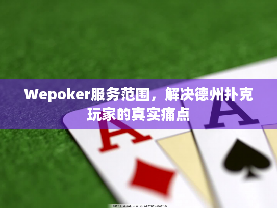 Wepoker服务范围，解决德州扑克玩家的真实痛点