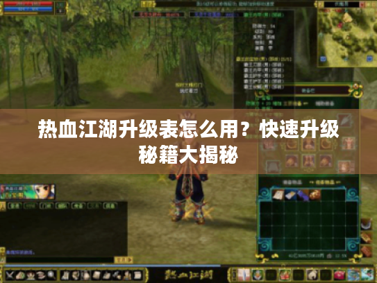 热血江湖升级表怎么用?快速升级秘籍大揭秘 热血江湖升级表怎么用?快速升级秘籍大揭秘