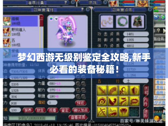 梦幻西游无级别鉴定全攻略,新手必看的装备秘籍! 梦幻西游无级别鉴定全攻略,新手必看的装备秘籍!