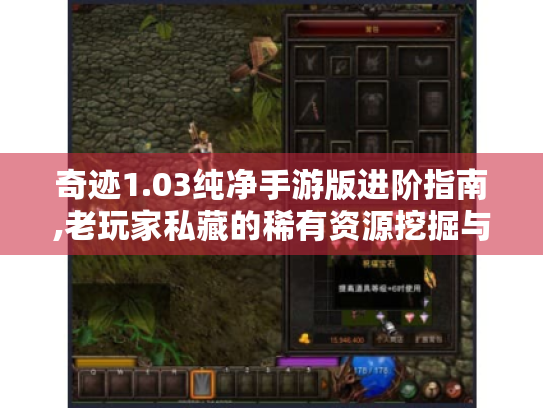 奇迹1.03纯净手游版进阶指南,老玩家私藏的稀有资源挖掘与战力突破策略 奇迹1.03纯净手游版进阶指南,老玩家私藏的稀有资源挖掘与战力突破策略