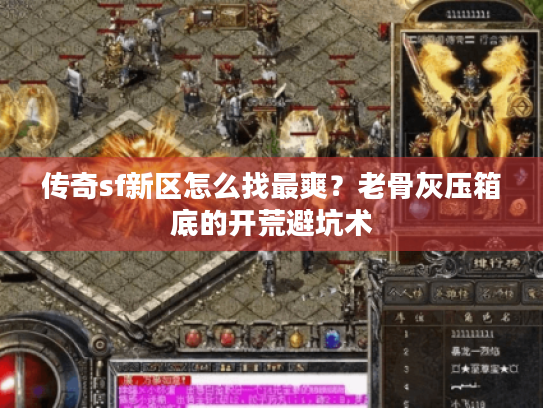 传奇sf新区怎么找最爽?老骨灰压箱底的开荒避坑术 传奇sf新区怎么找最爽?老骨灰压箱底的开荒避坑术