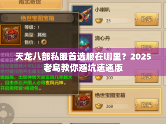 天龙八部私服首选服在哪里?2025老鸟教你避坑速通版 天龙八部私服首选服在哪里?2025老鸟教你避坑速通版