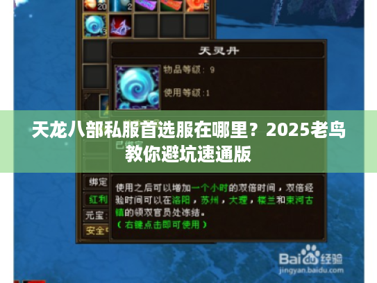 天龙八部私服首选服在哪里?2025老鸟教你避坑速通版 天龙八部私服首选服在哪里?2025老鸟教你避坑速通版