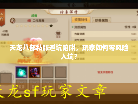 天龙八部私服避坑陷阱,玩家如何零风险入坑? 天龙八部私服避坑陷阱,玩家如何零风险入坑?