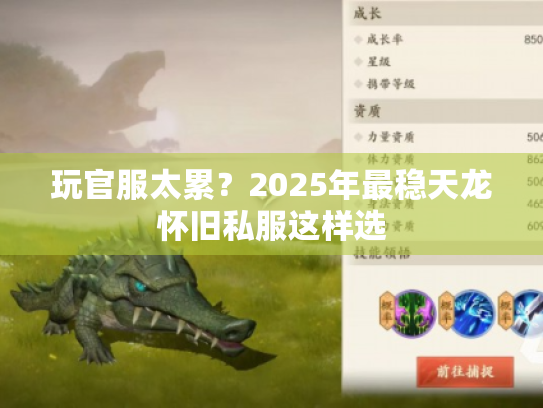 玩官服太累?2025年最稳天龙怀旧私服这样选 玩官服太累?2025年最稳天龙怀旧私服这样选