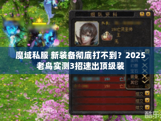 魔域私服 新装备彻底打不到?2025老鸟实测3招速出顶级装 魔域私服 新装备彻底打不到?2025老鸟实测3招速出顶级装