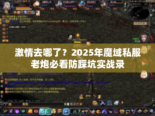激情去哪了?2025年魔域私服老炮必看防踩坑实战录 激情去哪了?2025年魔域私服老炮必看防踩坑实战录