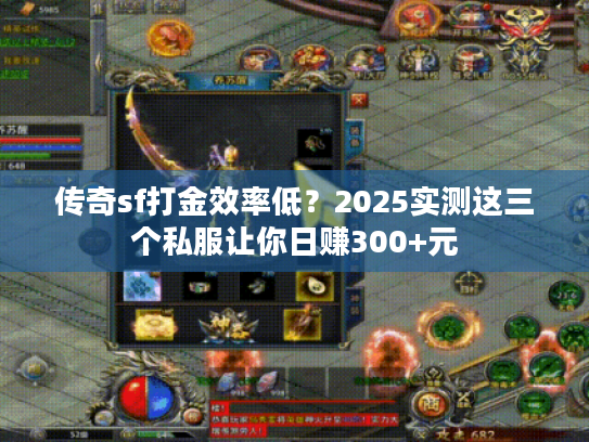 传奇sf打金效率低?2025实测这三个私服让你日赚300+元 传奇sf打金效率低?2025实测这三个私服让你日赚300+元