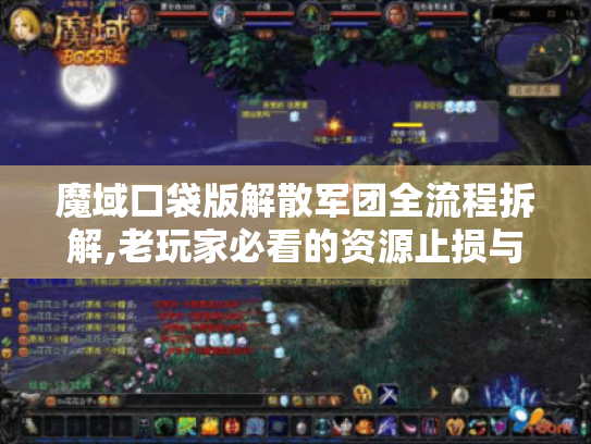 魔域口袋版解散军团全流程拆解,老玩家必看的资源止损与权限转移指南