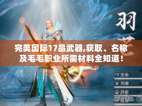 完美国际17品武器,获取、名称及毛毛职业所需材料全知道! 完美国际17品武器,获取、名称及毛毛职业所需材料全知道!