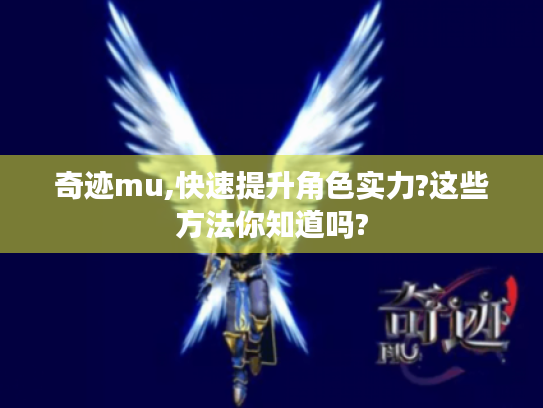 奇迹mu,快速提升角色实力?这些方法你知道吗? 奇迹mu,快速提升角色实力?这些方法你知道吗?