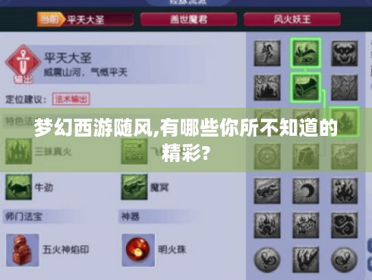 梦幻西游随风,有哪些你所不知道的精彩? 梦幻西游随风,有哪些你所不知道的精彩?