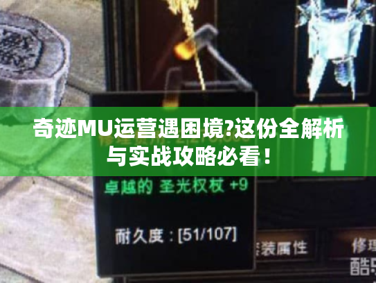 奇迹MU运营遇困境?这份全解析与实战攻略必看! 奇迹MU运营遇困境?这份全解析与实战攻略必看!