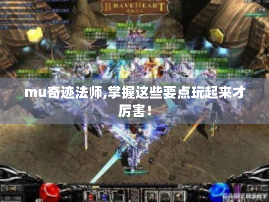 mu奇迹法师,掌握这些要点玩起来才厉害! mu奇迹法师,掌握这些要点玩起来才厉害!