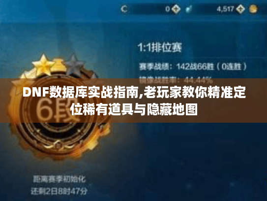 DNF数据库实战指南,老玩家教你精准定位稀有道具与隐藏地图