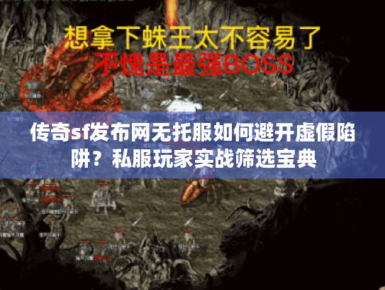 传奇sf发布网无托服如何避开虚假陷阱?私服玩家实战筛选宝典 传奇sf发布网无托服如何避开虚假陷阱?私服玩家实战筛选宝典