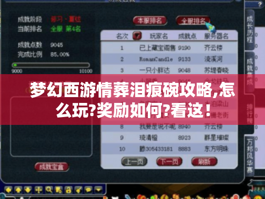 梦幻西游情葬泪痕碗攻略,怎么玩?奖励如何?看这！